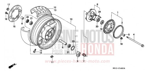 REAR WHEEL CB1000FP de 1993
